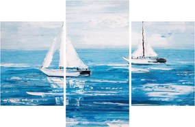 Kép - Egy jacht festése a tengeren (90x60 cm)