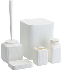 Fürdőszobai készlet CRYSTAL 5 db fehér