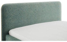 Sötétzöld kárpitozott franciaágy ágyrács nélkül 180x200 cm Primo – Meise Möbel