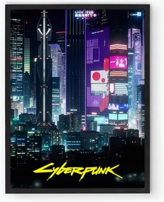 Cyberpunk keretes poszter 2077 30x40 cm Ajándék ötlet