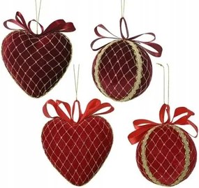 Hungarocell gömb szív/gömb arany hálóval és masnival mix