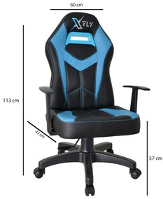 Irodai gamer szék Vamivo 3 (kék + fekete) . 1093821