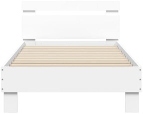 fehér ágykeret fejtámlával és LED-világítással 90 x 190 cm