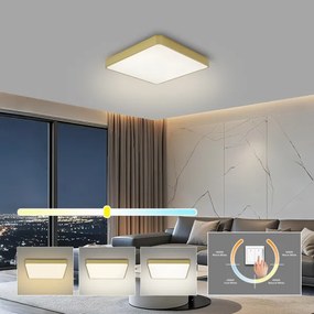 Brilagi - LED mennyezeti lámpatest POOL LED/36W/230V 3000/4000/6000K 40x40 cm arany