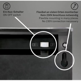 Briloner 3133015 - LED napelemes fali lámpatest LED/2W/3,7V IP44 3000K