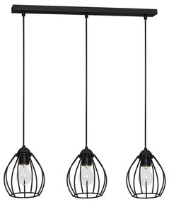 Csillár STAR 3xE27/60W/230V fekete