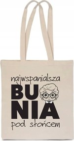 Öko Táska Pamut ekrü ajándék A Legcsodálatosabb Nagymama Nap TT_405