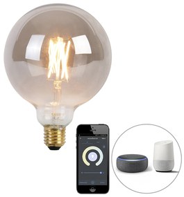 Smart E27 LED lamp G125 smoke 7W 400 lm 1800-3000K