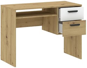 BASIC TWO Íróasztal Tölgy/Fehér Színben 100 cm