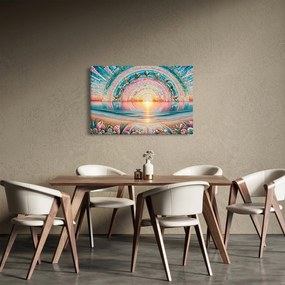 Kép – Naplemente mozaik (90x60 cm)