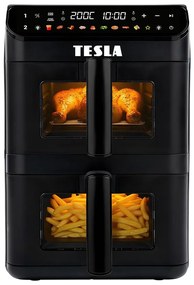 TESLA Electronics AirCook - Multifunkciós digitális forrólevegős fritőz 11 l 2800W/230V fekete