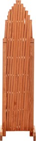 Rácsos térelválasztó panel, barna/fa, 250 cm, KEJLY