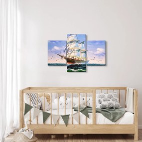 Kép egy hajóról a hullámokon (90x60 cm)