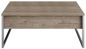 Dohányzóasztal Luxe - Walnut, Silver