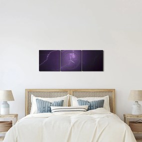 Villámzó égbolt képe (órával) (90x30 cm)