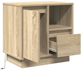 Éjjeli Szekrények LED 2 db Sonoma Tölgy 50x34.5x50 cm