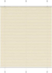 vidaXL pliszírozott redőny krém 110x150 cm szövetszélesség 109,4 cm