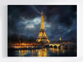 Canvas Vászonkép Franciaország Párizs Város Este Eiffel-torony 100x75