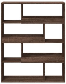 barna tölgy színű szerelt fa térelválasztó 100 x 33 x 125,5 cm