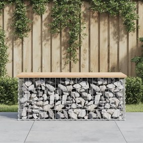 vidaXL tömör fenyőfa gabion kerti pad 103x44x42 cm