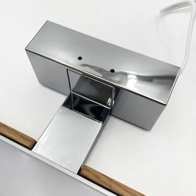 Brilagi-LED Fürdőszobai tükörvilágítás 3 az 1-ben WOODY MIRROR LED/8W/230V 40 cm IP44 króm/tölgy
