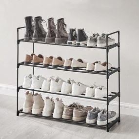 4 szintes fém cipőtartó 92x30x72cm