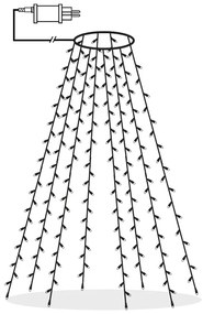 Fényfüzér karácsonyi mintával, izzók száma 160 db, hosszúság 200 cm Serie LED – Star Trading