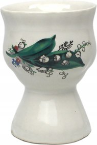 Kézzel díszített kerámia tojástartó pohár