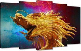 Vászonkép 100x60 Arany kínai sárkány