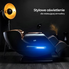 Fotel Masujący VX MAX Brązowy Ekoskóra Angielskie Menu