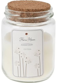 Flora home Cotton gyertya üvegben, 6,5 x 9,5 cm