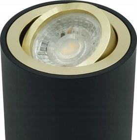 Mennyezeti lámpa elegáns fekete-arany, állítható 8,4cm a nappaliba