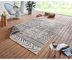 Biri fekete-krémszínű kültéri szőnyeg, 80 x 150 cm - NORTHRUGS