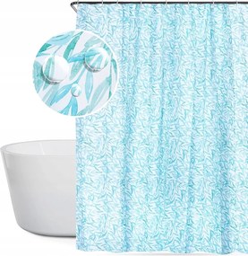 Fürdőszobai Zuhanyfüggöny akasztókkal Bathroom Solutions 180 x 200 cm