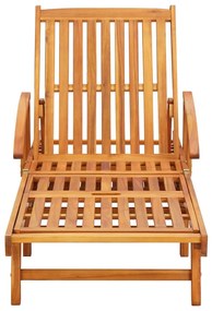 2 db tömör akácfa napozóágy párnákkal