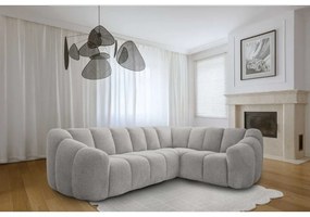 Világosszürke sarokkanapé (jobb oldali-L alakú) Shell – Miuform