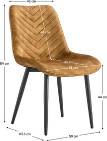 Étkezőszék, aranybarna/fekete, ZAINA TYP 2