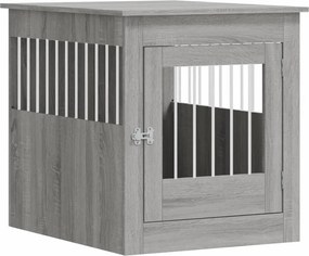 vidaXL szürke sonoma színű szerelt fa kutyaketrec 64,5 x 80 x 71 cm