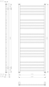 Sapho - Fürdőszobai radiátor METRO 557W 60x151 cm fehér