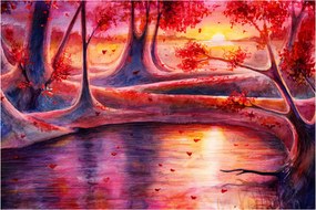 Egy varázslatos erdő képe (90x60 cm)