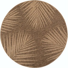 Barna kerek kültéri-beltéri szőnyeg ø 120 cm Timber 1403 – Ayyildiz Carpets