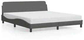 sötétszürke szövet ágykeret Dover 160 x 200 cm