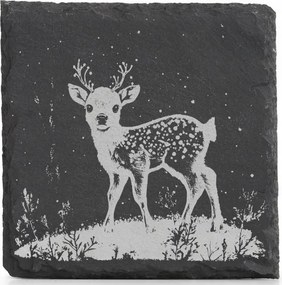 Kő alátét x4 dekoratív Szarvas az erdőben