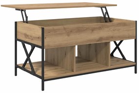 Dohányzóasztal kézműves tölgy 100 x 55 x 50 cm Faanyag