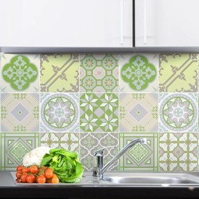 Shade of Green 9 db-os dekoratív falimatrica szett, 10 x 10 cm - Ambiance