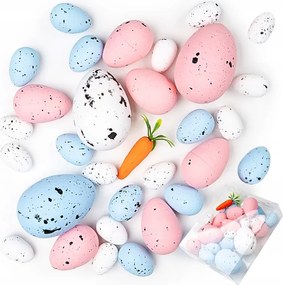 Tojás hungarocell pöttyös húsvéti tojás színes 2,5-6,5cm 30db