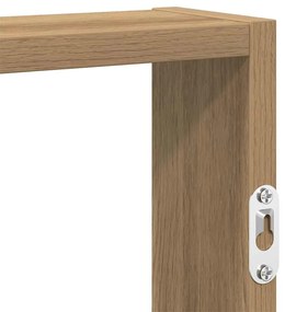 kézműves tölgy színű szerelt fa fali polc 43 x 9 x 60 cm