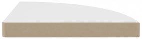 2 db fehér MDF lebegő sarokpolc 35 x 35 x 3,8 cm