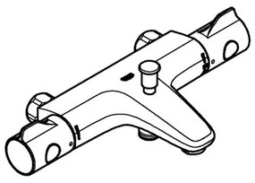 GROHE 34754000 - GROHTHERM 800 termosztátos kádcsaptelep DN 15, fényes króm