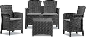 Lima 4 személyes kerti bútor garnitúra grafit